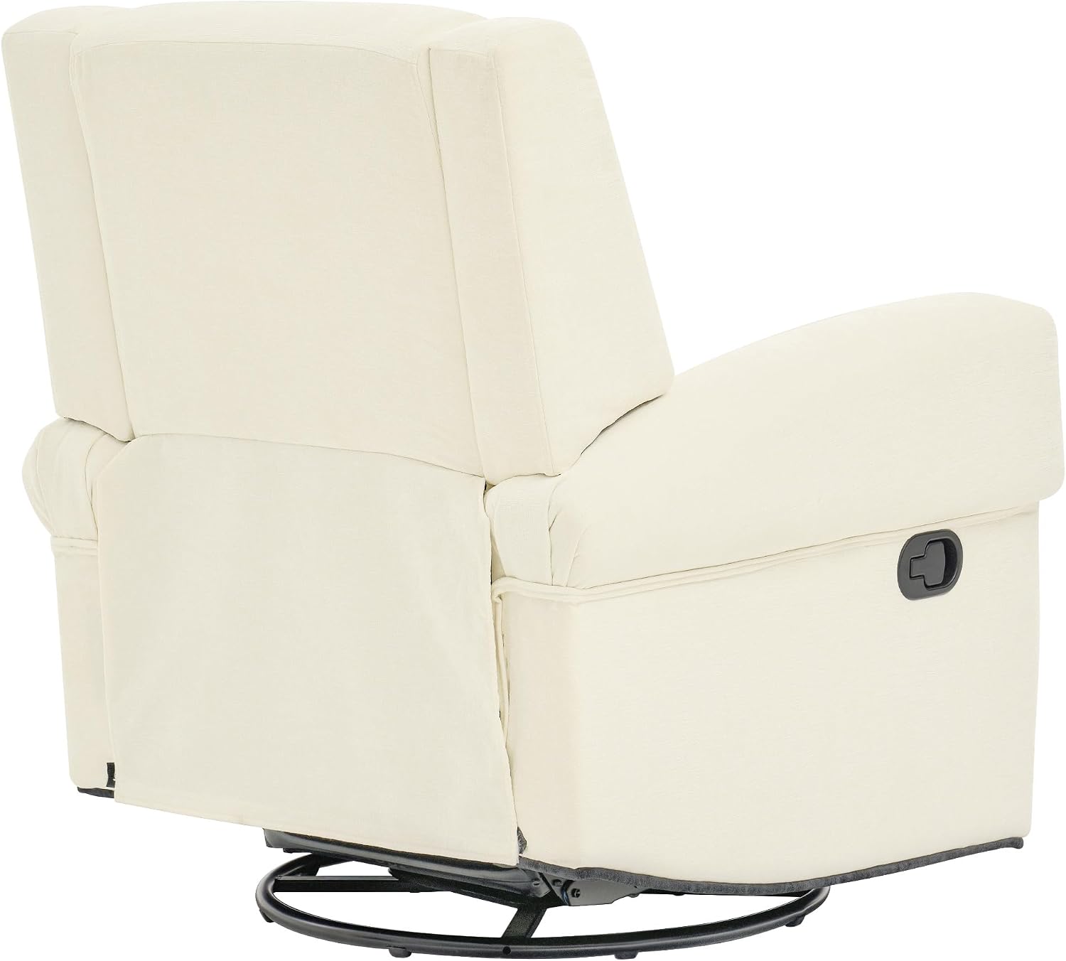 Christopher Knight Home Hayezi 360° Swivel Rocker Recliner Sofa with Dual Reclining Positions, Living Room Lounge Chair, Chenille Fabric Recliner for Living Room, Bedroom & Nursery, White