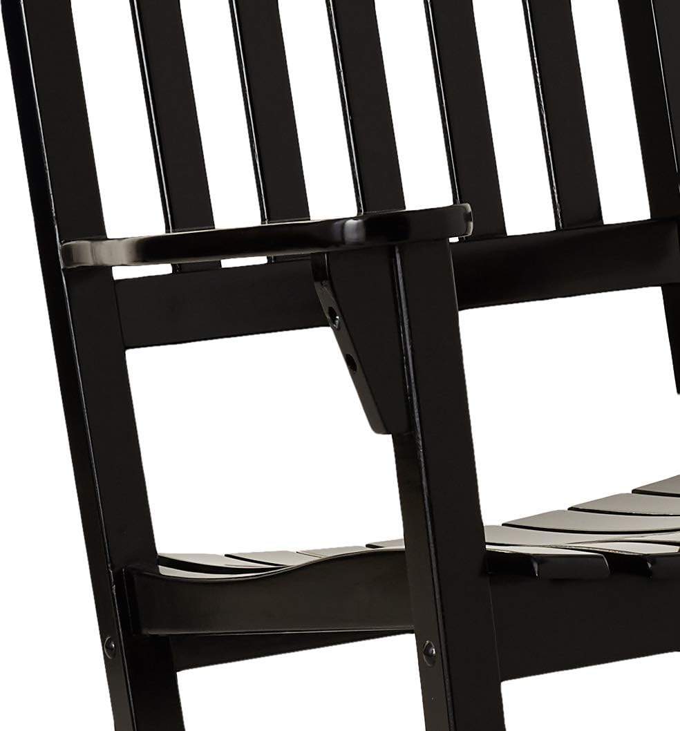 Cambridge Casual Solid Wood Bentley Porch Rocking Chair, Black