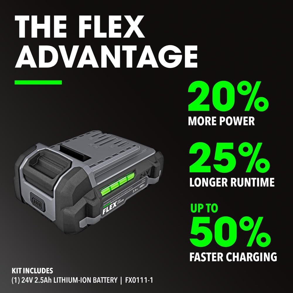 FLEX 24V Brushless Cordless Oscillating 20,000 OPM Multi-Tool Kit with 2.5Ah Lithium Battery and 160W Fast Charger - FX4111-1A