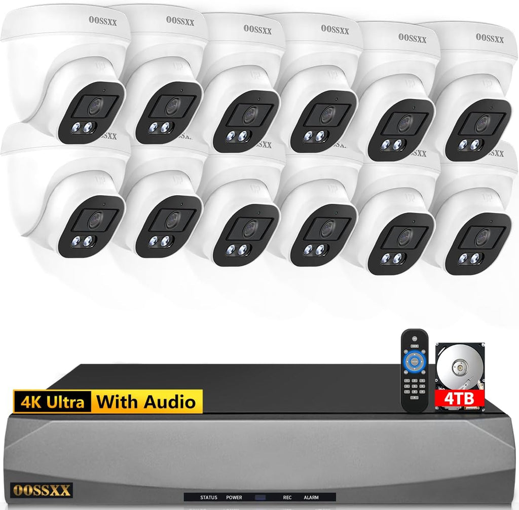 Wired Outdoor Home Security Camera System Dome POE Video Surveillance Cameras Systems