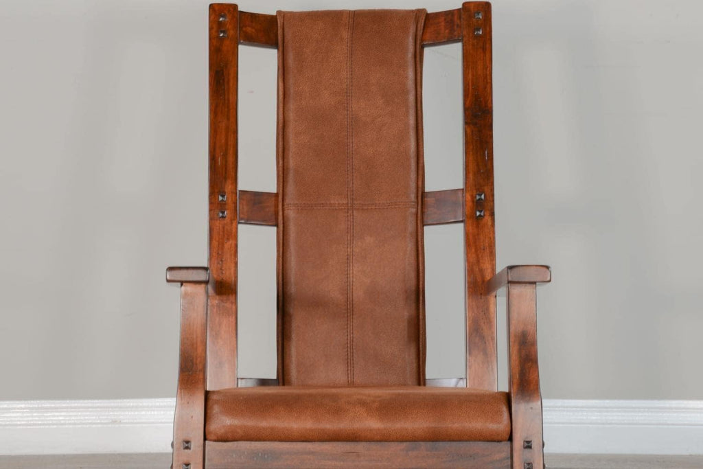 Sunny Designs Santa Fe Farmhouse Mahogany Wood Rocking Chair in Dark Chocolate