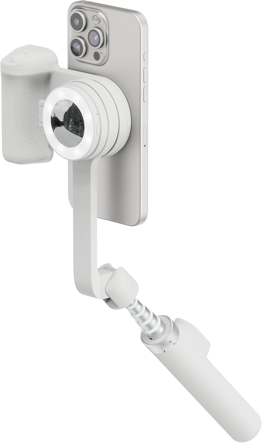 ShiftCam Travel and Creator Kit – MagSafe-Compatible Mobile Creator Bundle for iPhone and Android, Compact Phone Grip, Adjustable LED Light, Extendable Bluetooth Tripod for Vlogging