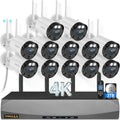 (2026 New) 4K Wireless Security Camera System Outdoor, Long Range +76% WiFi, Dual Antennas Cameras & 4-Antenna NVR, PIR Human Detection, 130° Wide Angle, 2-Way Audio, No Monthly Fee