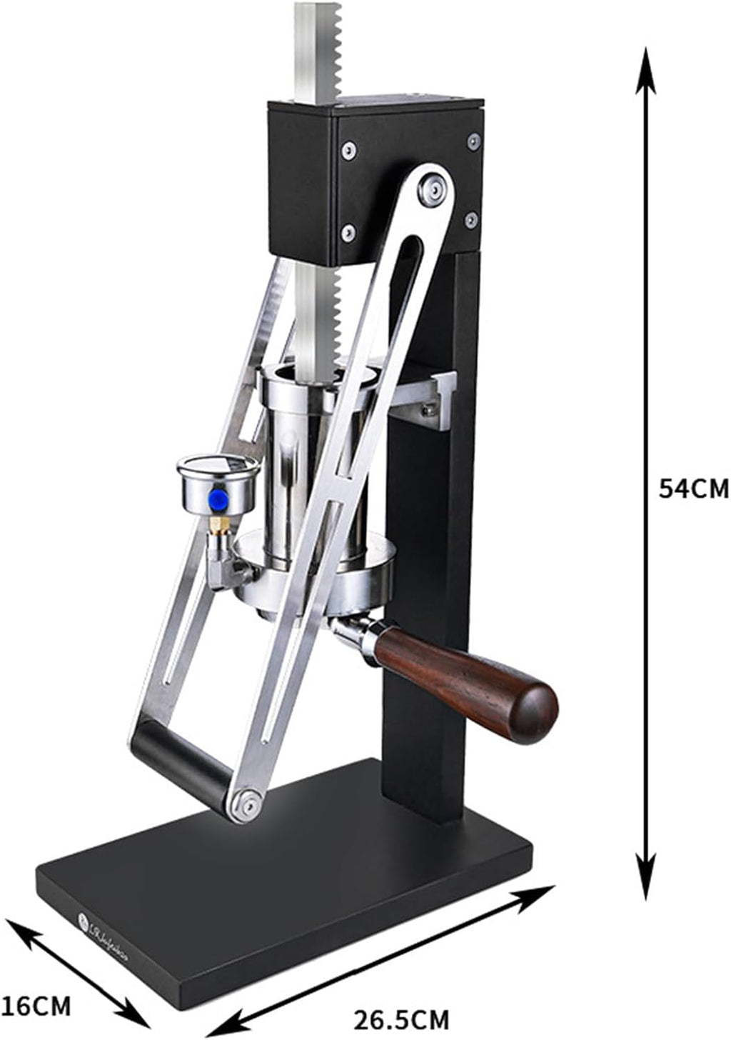 Hand Pressed Espresso Coffee Machine, an All Manual Lever Portable Espresso Maker, with Pressure Chamber, Bottomless Handle, for Cappuccino, Latte
