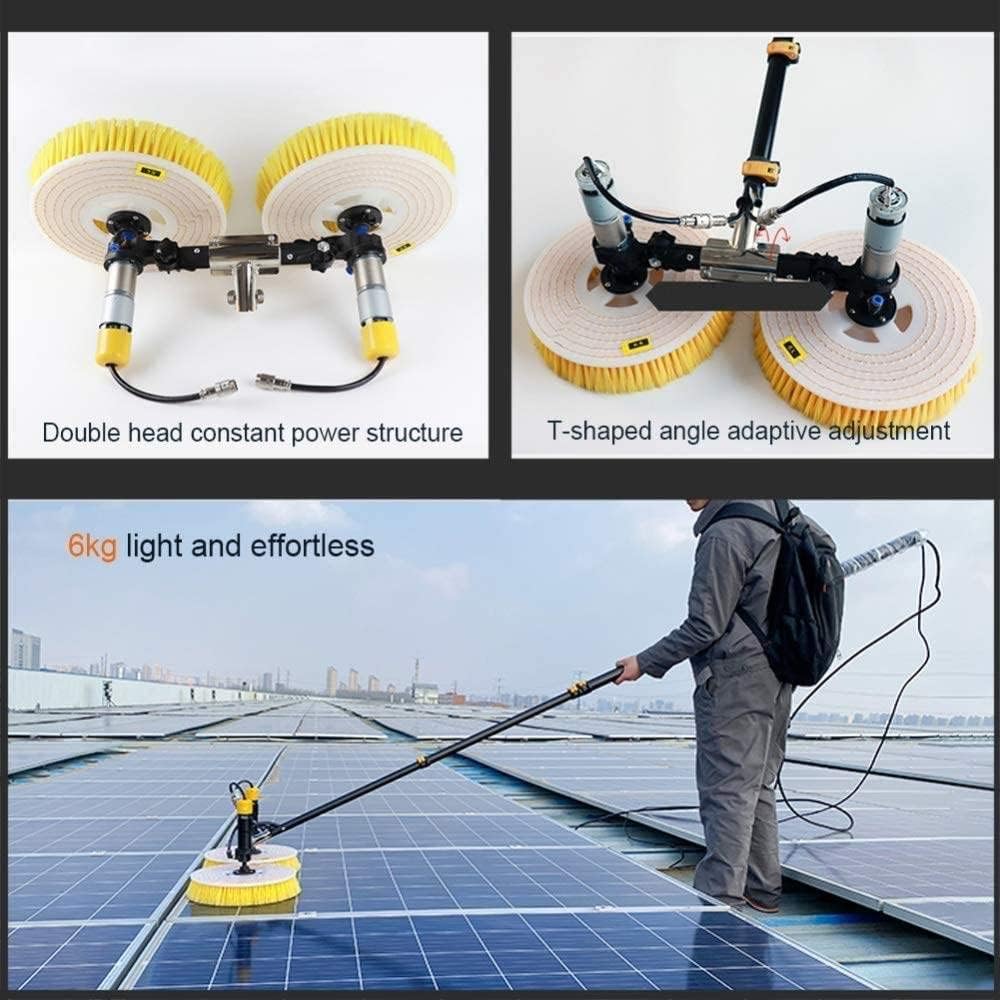 Window Cleaner,Electric Solar Photovoltaic Panel Cleaning Tool,Special Roof Water Brush,Water Fed Telescopic Brush (3.5m)