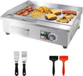 22' Commercial Electric Griddle,Electric Countertop Flat Top Griddle,110V 1600W Electric Flat Top Grill,Non-Stick Restaurant Teppanyaki Stainless Steel Grill,Adjustable Temperature Control