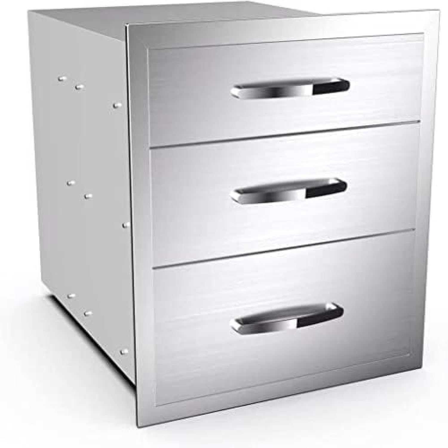 Stainless Steel Double Drawers for Outdoor Kitchen Grilling Station - 18Wx23Dx21H
