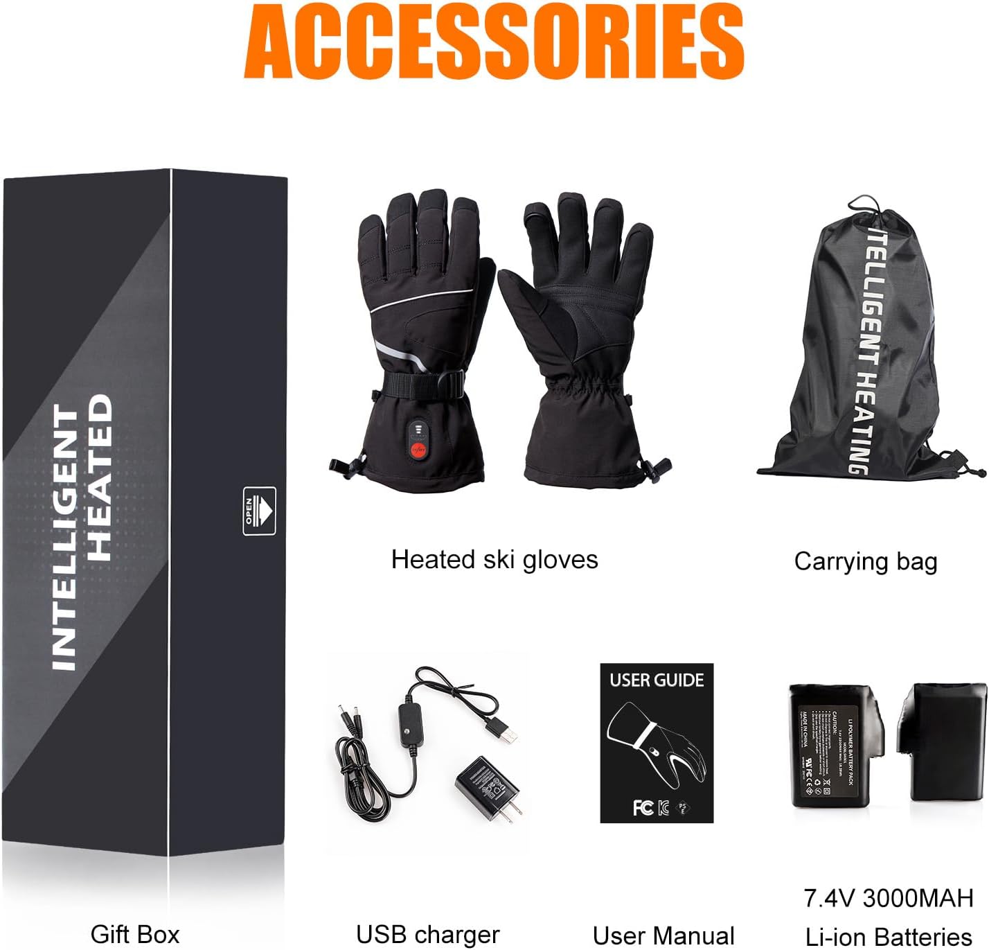 SNOW DEER Heated Motorcycle Gloves for Men Women, Electric Glove Rechargeable Battery Heated Hand for Motorcycle Biking Hunting Arthritis Skiing Working