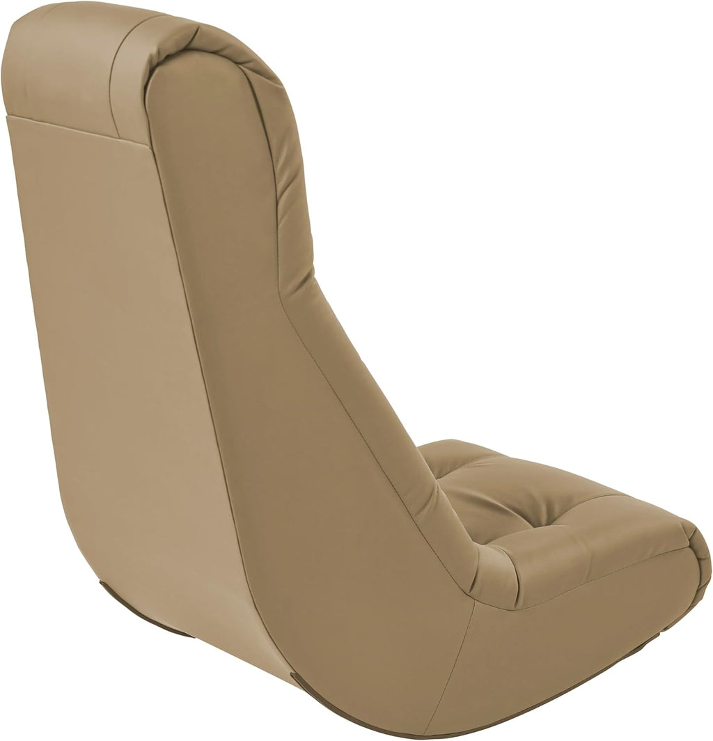 FDP Tufted Floor Rocker for Kids, Teens and Adults Comfortable, Ergonomic Chair for Reading, Playing Video Games, or Watching TV - Sand, 10488-SD