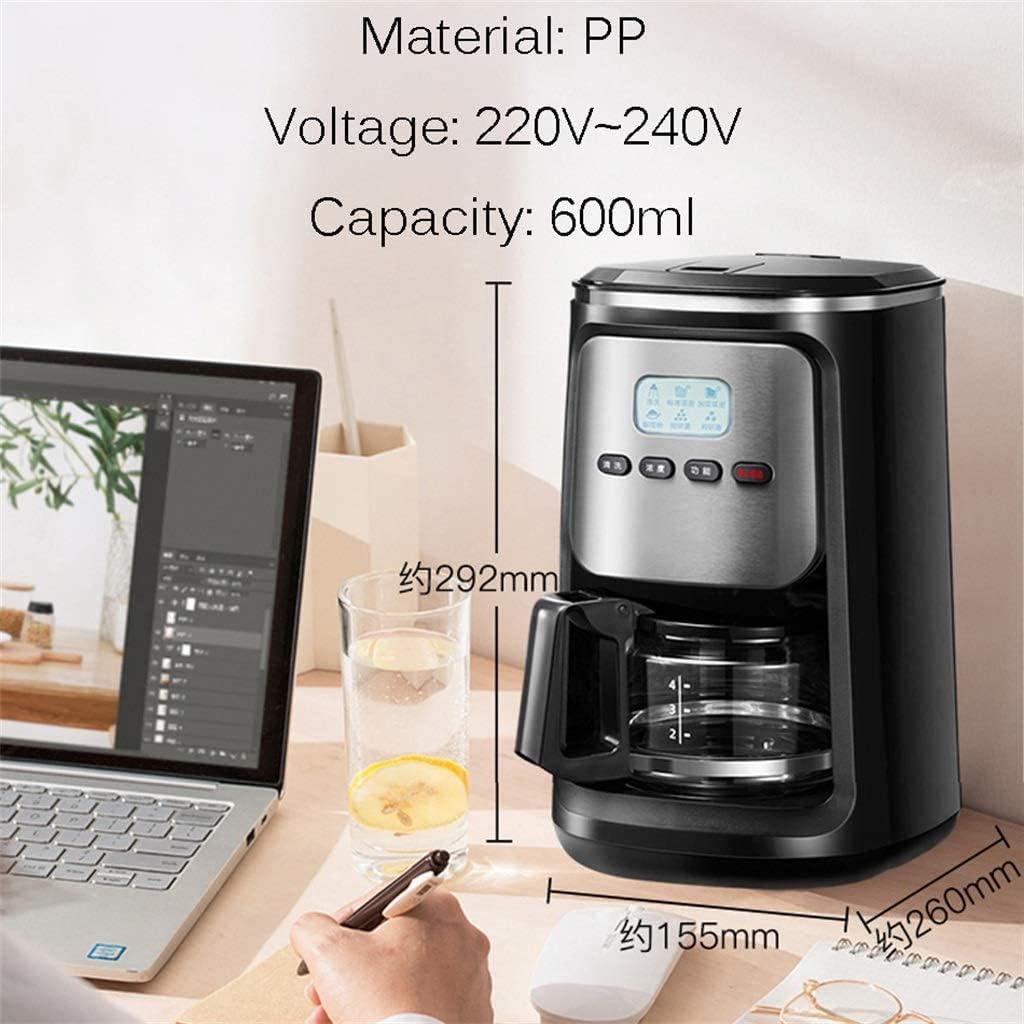 Coffee Machine Coffee Machine Fully Automatic American Coffee Bean Machine, Grinding and Brewing Coffee, Dual-Use Steam Coffee Machine, 110V~240V, Pp Material, Power 900W