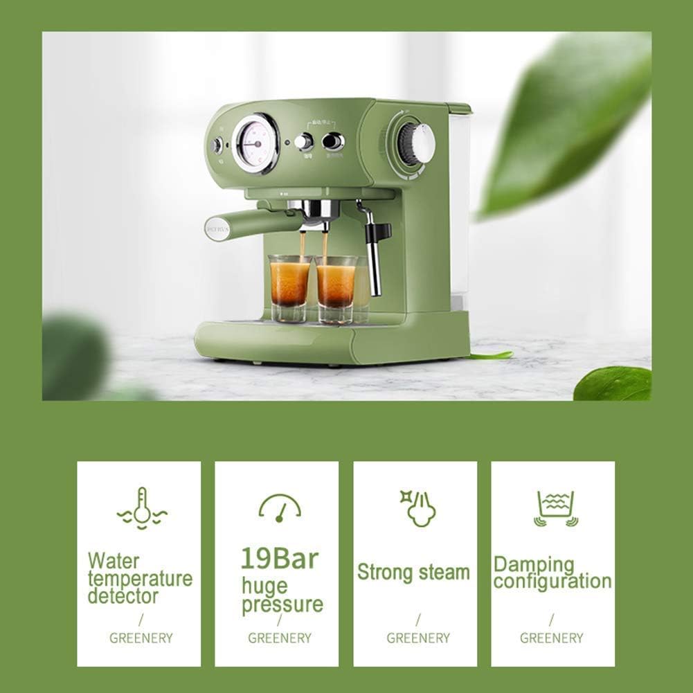 Fully Semi-Automatic Coffee Machine Retro Style Espresso Pump Type Household and Commercial Steam Type Milk Foam Strong Steam