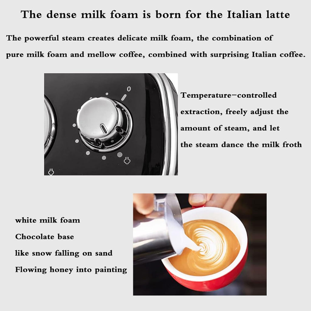 Coffee Machine Espresso Machine 15 Bar Pump Pressure Home Small Milk Frother Coffee Machine,Suitable for Mocha Cappuccino Latte