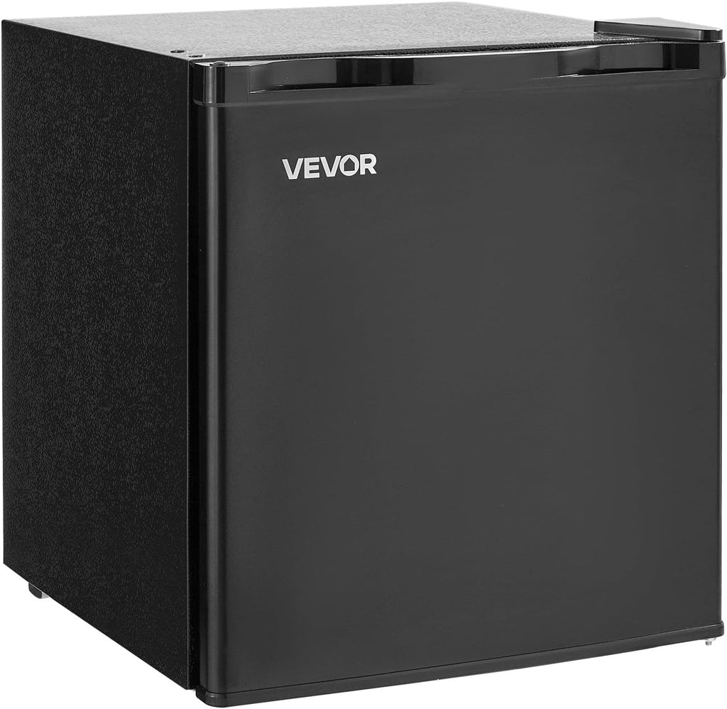 VEVOR Mini Fridge with Freezer, 1.6 Cu.Ft Compact Refrigerator w/Micron Freezer Zone, 7-Modes Adjust Temp, Energy Efficient Small Fridges, Reversible Door, Low Noise, for Bedroom Dorm Office, Black