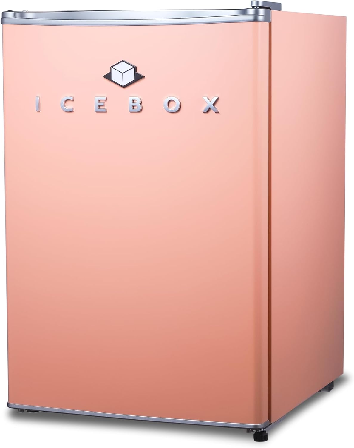 ICEBOX 2.5 Cu. Ft. Compact Refrigerator, ENERGY STAR Certified Small Refrigerator, Single Door Mini Fridge with Chiller Compartment, R600a Refrigerant, IBCR25BLS, Blush Red