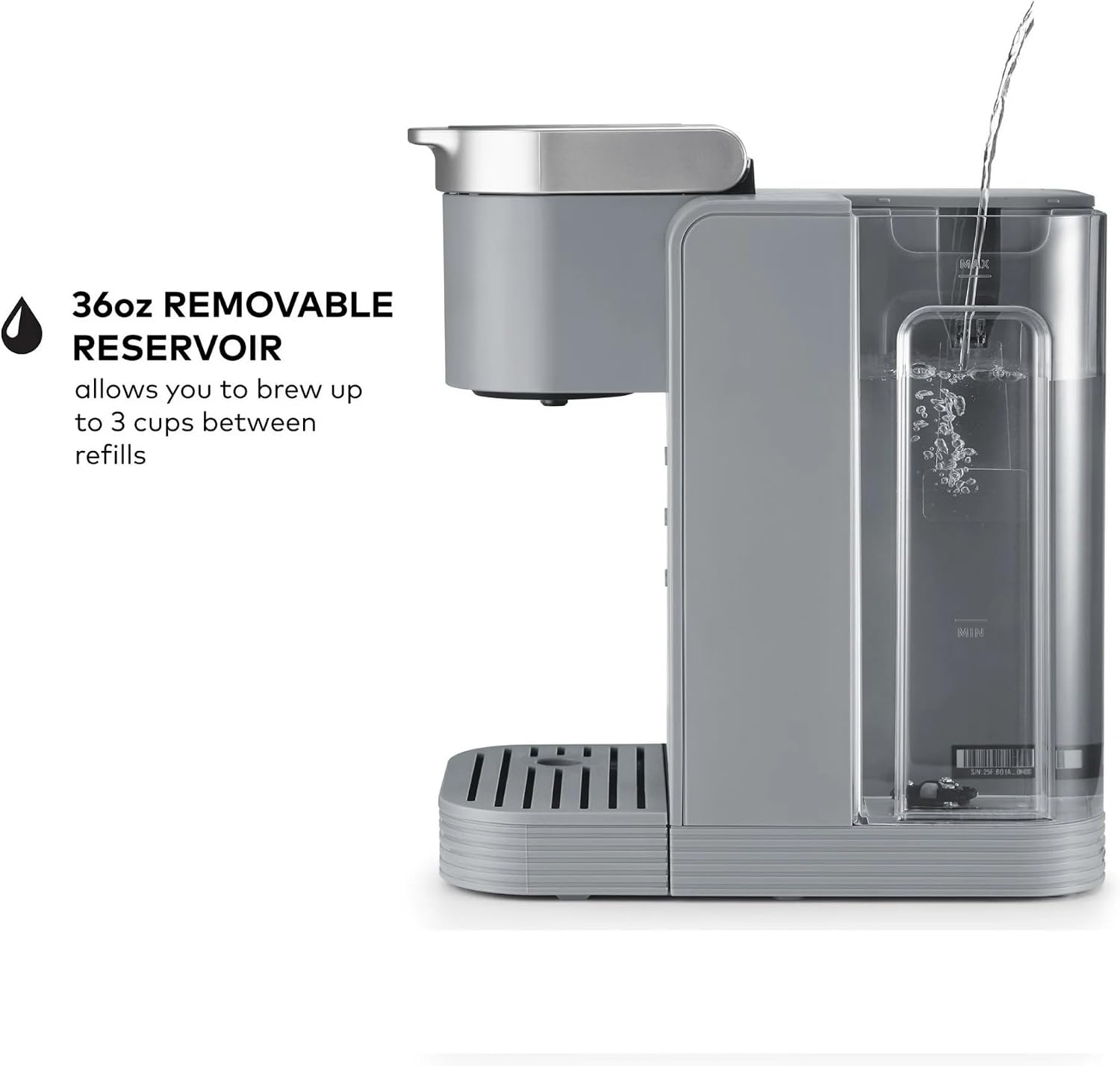 K-Iced Essentials Coffee Maker, Single-Serve KCup Pod Brewer with Removable Reservoir and Auto-Off, Energy Efficient, Includes K Iced Tumbler, Compact, Arctic Gray
