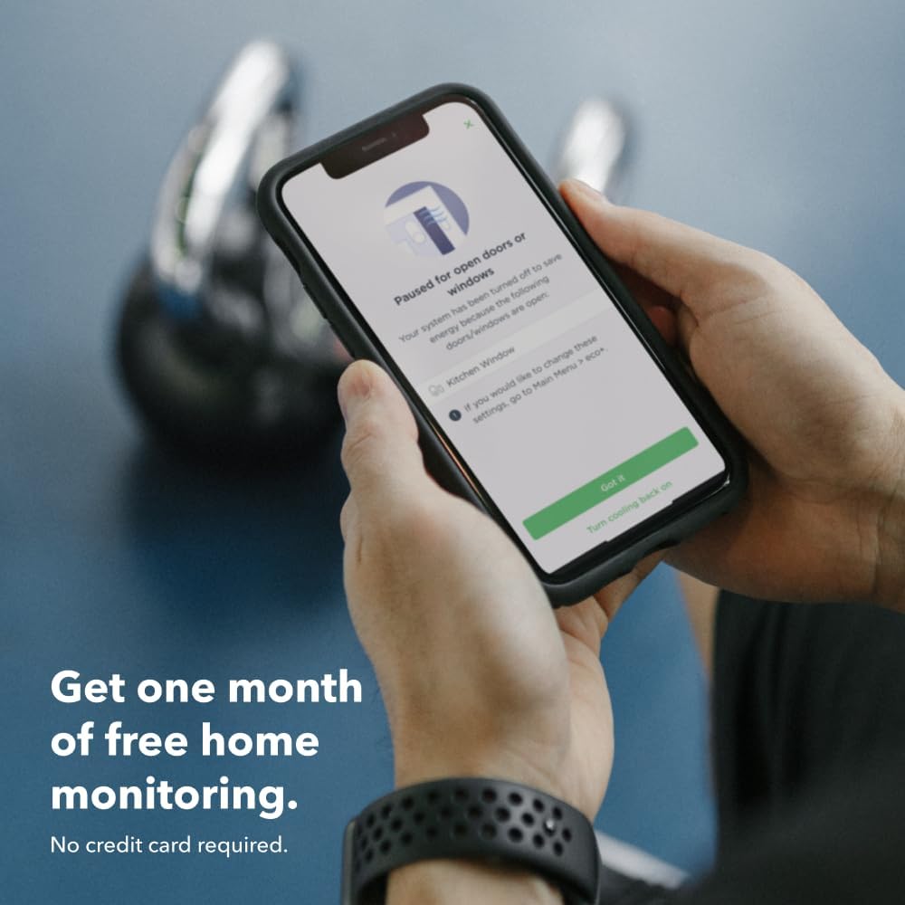 ecobee Home Security Bundle with Smart Doorbell Camera (Wired), SmartSensor for Doors and Windows, and SmartCamera with Voice Control.