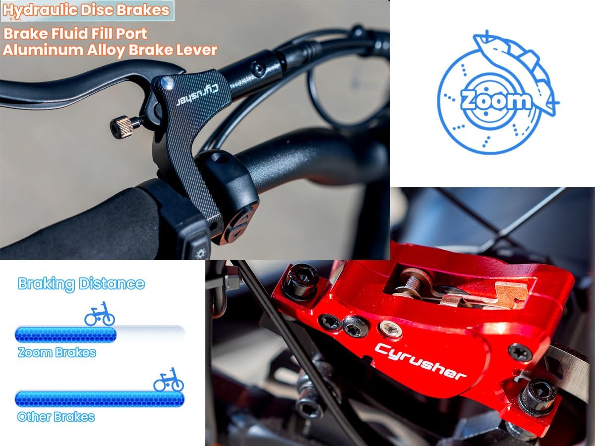 Cyrusher Aluminum Electric Bike 20Inch, Kommoda3.0 1500w 28Mph 48V20Ah 75Miles, Air Suspension, Hydraulic Disc Brakes