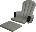 5PCS Suede Glider Rocker Replacement Cushions with 29.5' High Backrest & Side Pockets, Thickened Soft Glider Rocking Chair Cushions with Ottoman Cushion for Indoor Nursery Rocking Chair, Grey