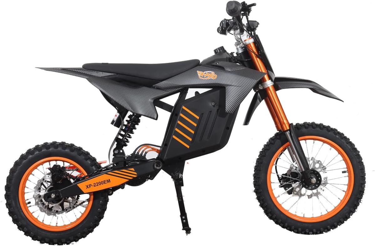 X-PRO E01 2000W 48V 20.8AH Teens Adults Electric Dirt Bike, 14'/12' Wheels