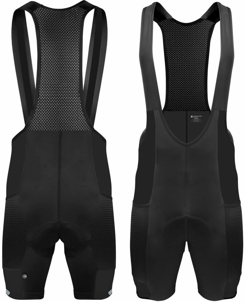 AERO|TECH|DESIGNS | Men's Gel Touring Padded Cycling Bib-Shorts | Large Mesh Storage Pockets | Made in USA