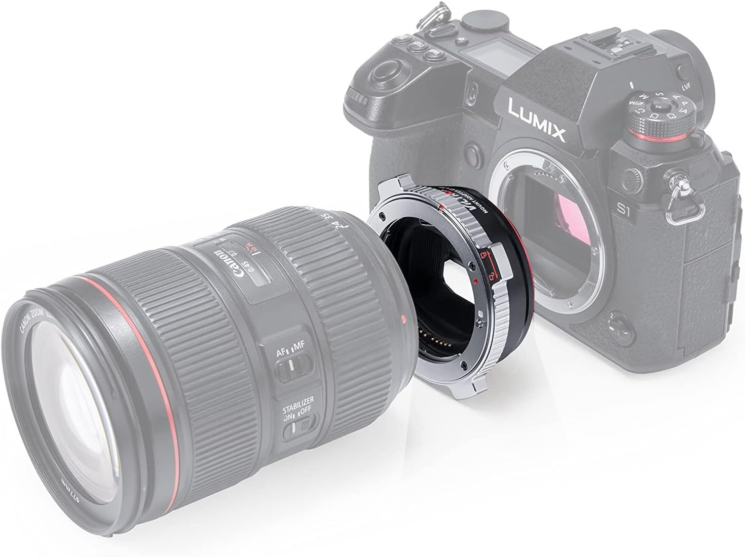 VILTROX EF-L Pro Auto Focus Lens Mount Adapter With Security Lock for Canon EF/EF-S to L Mount Camera - Compatible With Leica SL2, Lumix S1 S1H S5, Sigma fp L - Ideal for Large Lenses