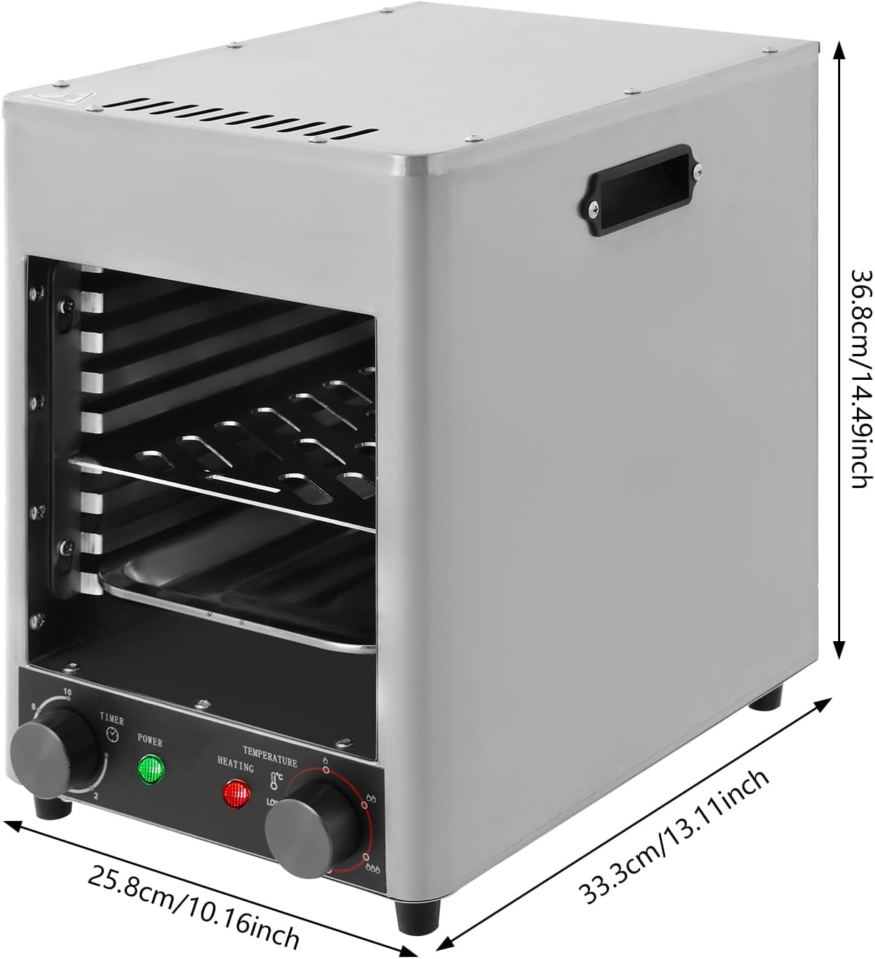 1700W Electric Steak Oven, Commercial Steak Broiler Stainless Steel Steak Grill Machine with Handle, Steak Grill Oven Steak Stove for Beef, Pork, Chicken, Vegetables, 110V 60Hz