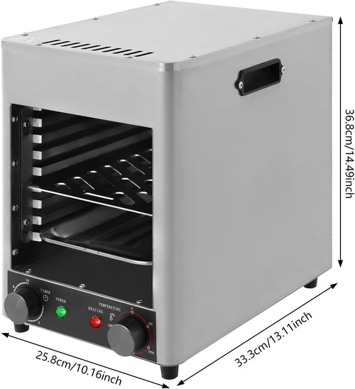 1700W Electric Steak Oven, Commercial Steak Broiler Stainless Steel Steak Grill Machine with Handle, Steak Grill Oven Steak Stove for Beef, Pork, Chicken, Vegetables, 110V 60Hz