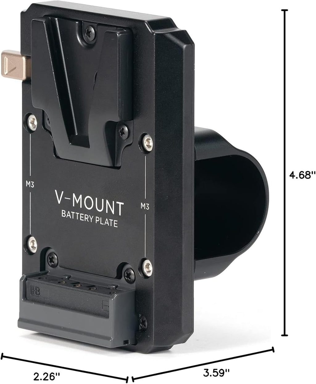 Tilta V-Mount Battery Plate Compatible with Ring Grip for DJI RS2, RS4, RS5 | Cable-Free Power | Aluminum Construction