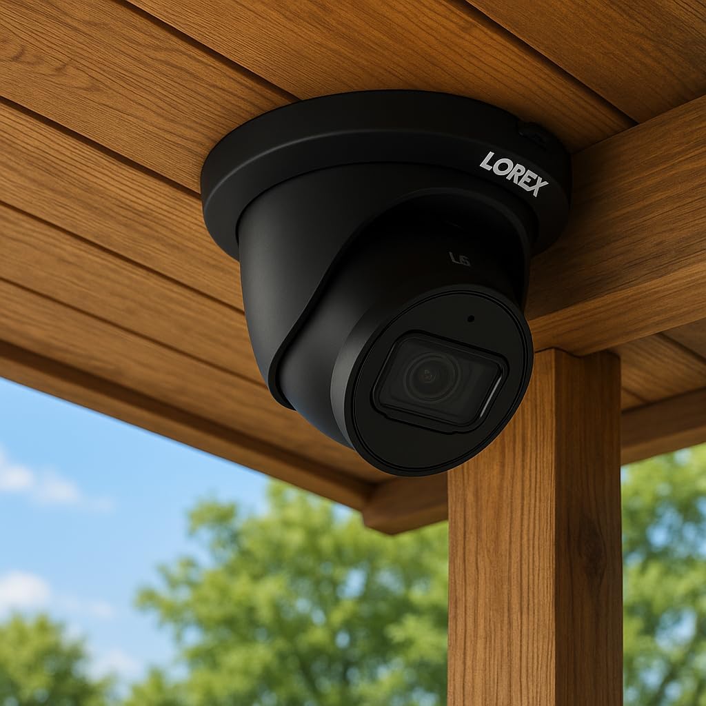 Lorex 4K IP Wired Add-On Dome Security Camera | Smart Motion Detection (Person/Vehicle) | Color Night Vision | Long Range IR | IP67 Weatherproof | Built-in Microphone | Black