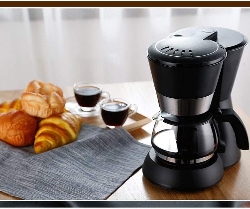 Coffee Machine Coffee Machine 650Ml Household Office American Style Drip Tea/Coffee Making 6 Cups Coffee Maker 600W Temperature Control Black