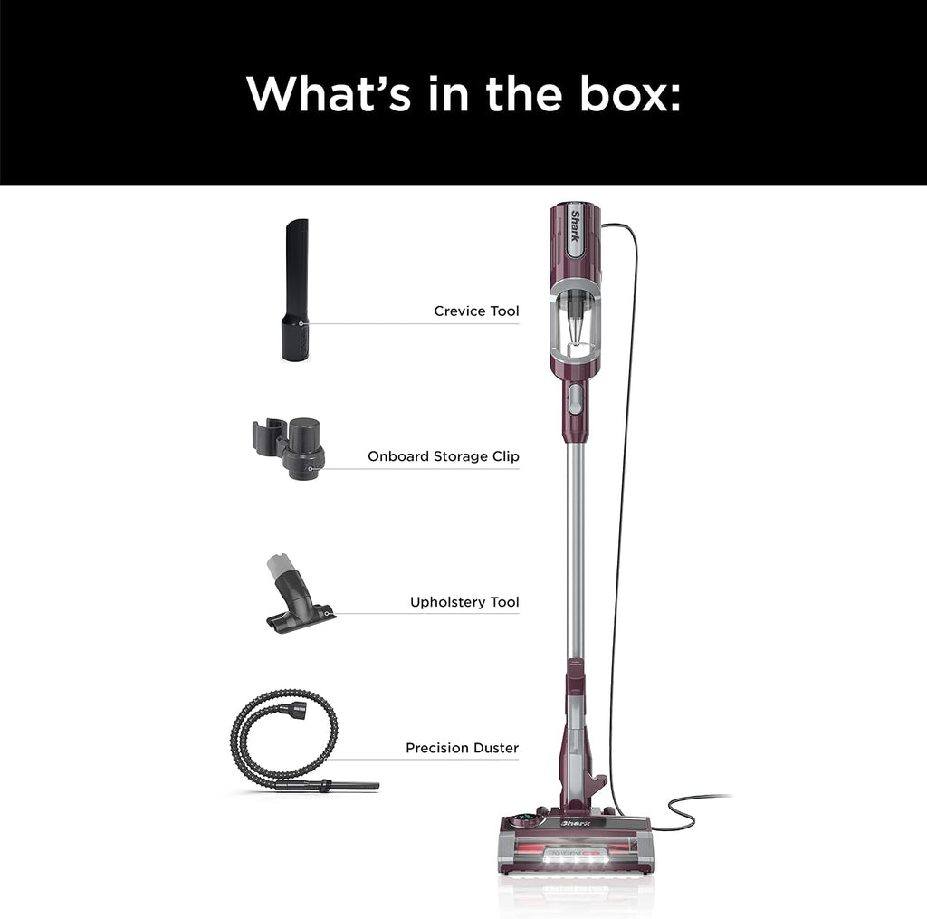 Shark HZ702 Ultralight PetPro Corded Stick Vacuum with PowerFins HairPro Odor Neutralizer Technology, Wine Purple