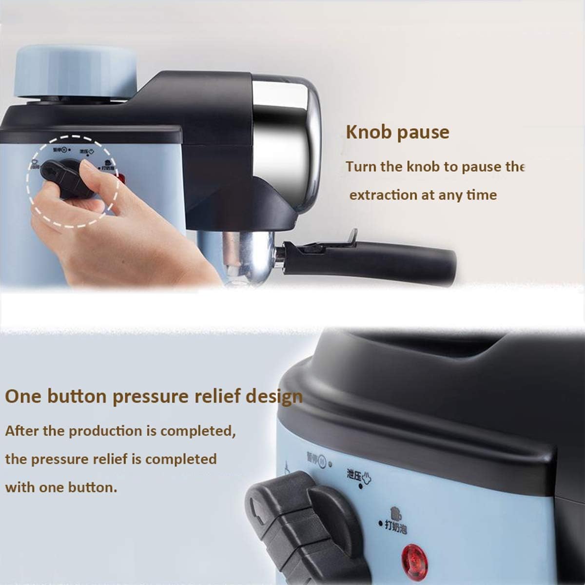 Espresso Machine, 5 Bar Pressure Pump,800W Coffee Maker 240Ml,Espressimo Barista Style Coffee Machine