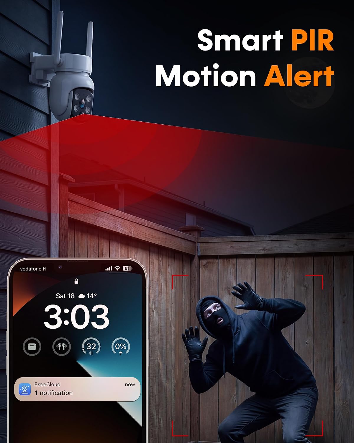 Security Cameras Wireless Outdoor: Solar Powered Auto Tracking with 10'' Monitor 4 Cam-Kit for Homeowners - Remote APP Access 360° Pan 2K Color Night Vision for Front Door, Porch, Backyard