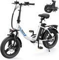 Vivi Gopina Electric Bike, 16' x 3.0 Fat Tire Electric Bike, Peak 500W Step Thru Electric Bicycle, 48V Removable Battery, Up to 40 Miles, LCD Display, 20mph, 7 Speed, SGS Certified to UL2849