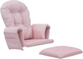 Glider Rocker Replacement Cushions, 5 PCS Soft Velvet Replacement Cushions for Glider Rocker with Storage Washable Non Slip for Glider Rocking Chair (Color : Pink)
