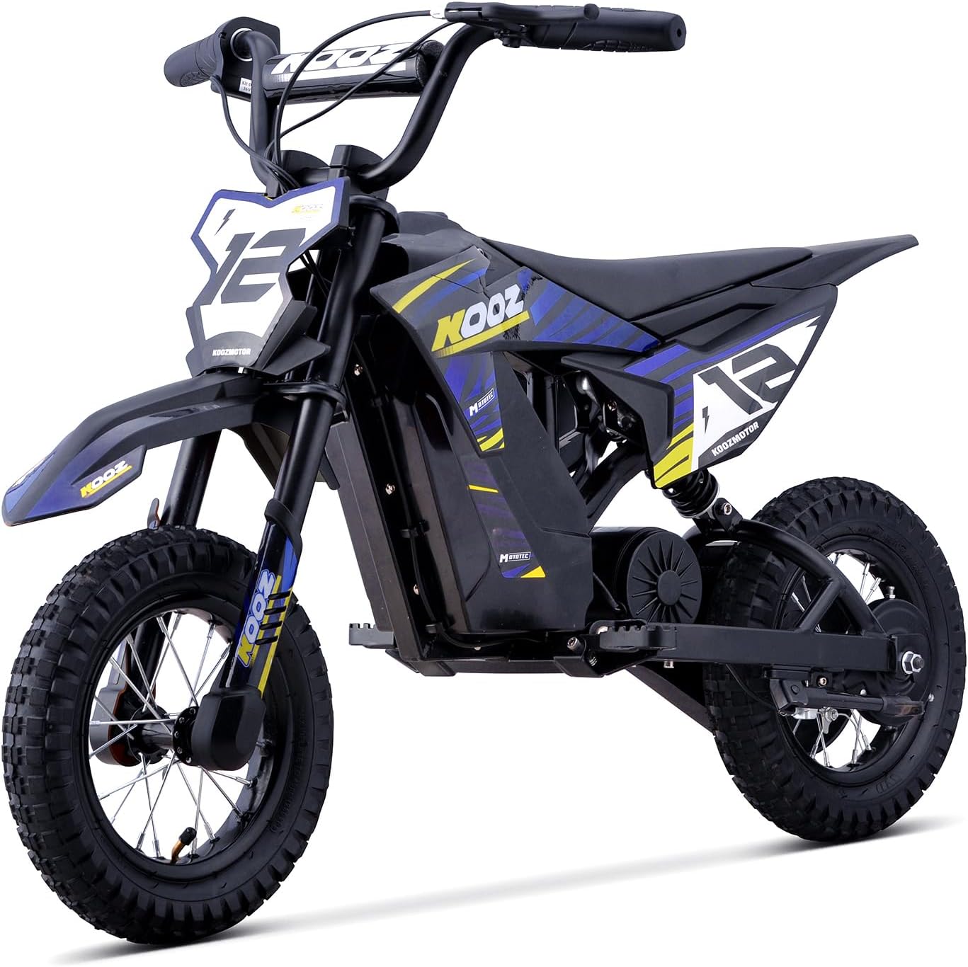 KOOZ 36V 300W Electric Dirt Bike for Kids - 3 Speed Modes Electric Motorcycle Up to 15.5 MPH & 14 Miles Long-Range, Shock Absorber & Rear Brake, 12' Sturdy Tire Gift for Kids
