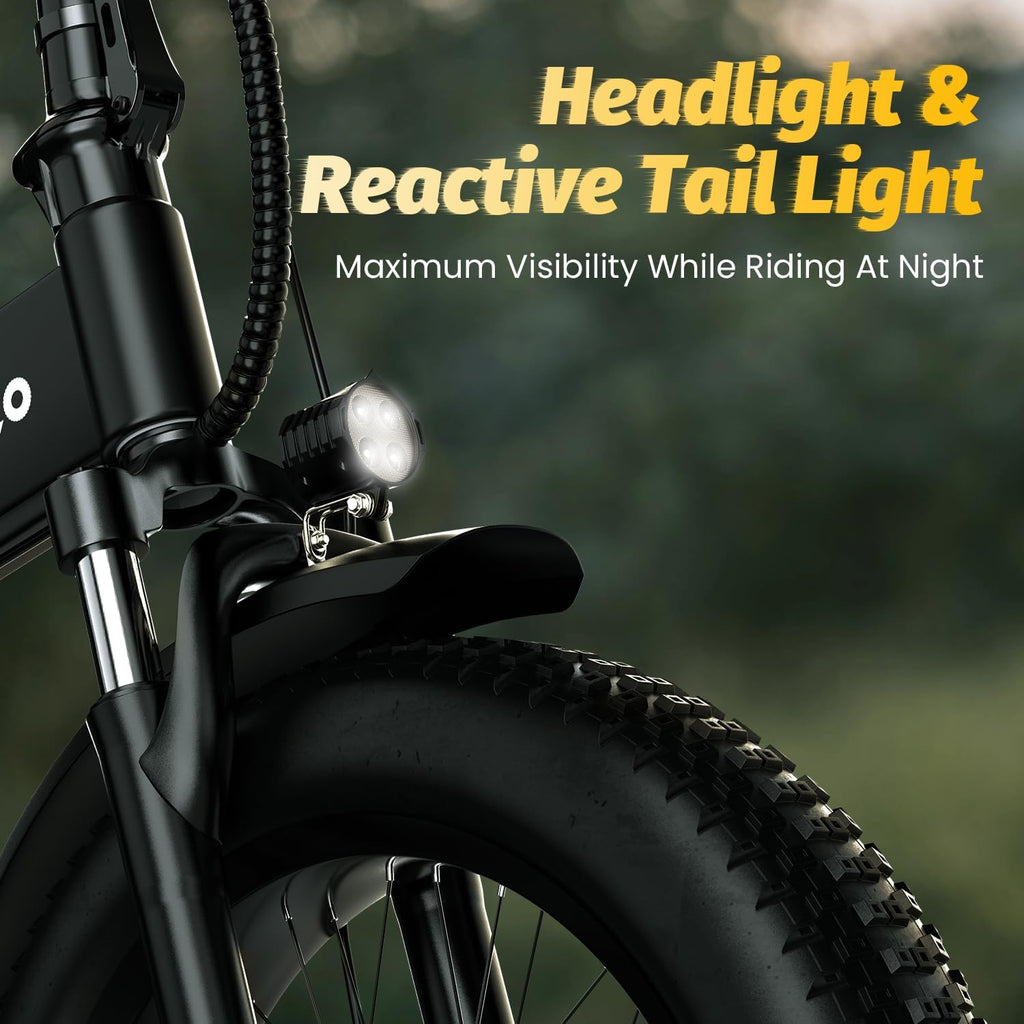 Folding Electric Bike, Removable Large Capacity Battery Ebike,Fat Tire Adult E-Bik,Long Range, Long-lasting Ebike