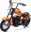 Electric Dirt Bike for Kids, 24V 9AH Ride on Toy for Big Kids, 250W Strong Motor 14MPH Fast Speed Electric Retro Off-Road Motorcycle, LED Lights, Orange