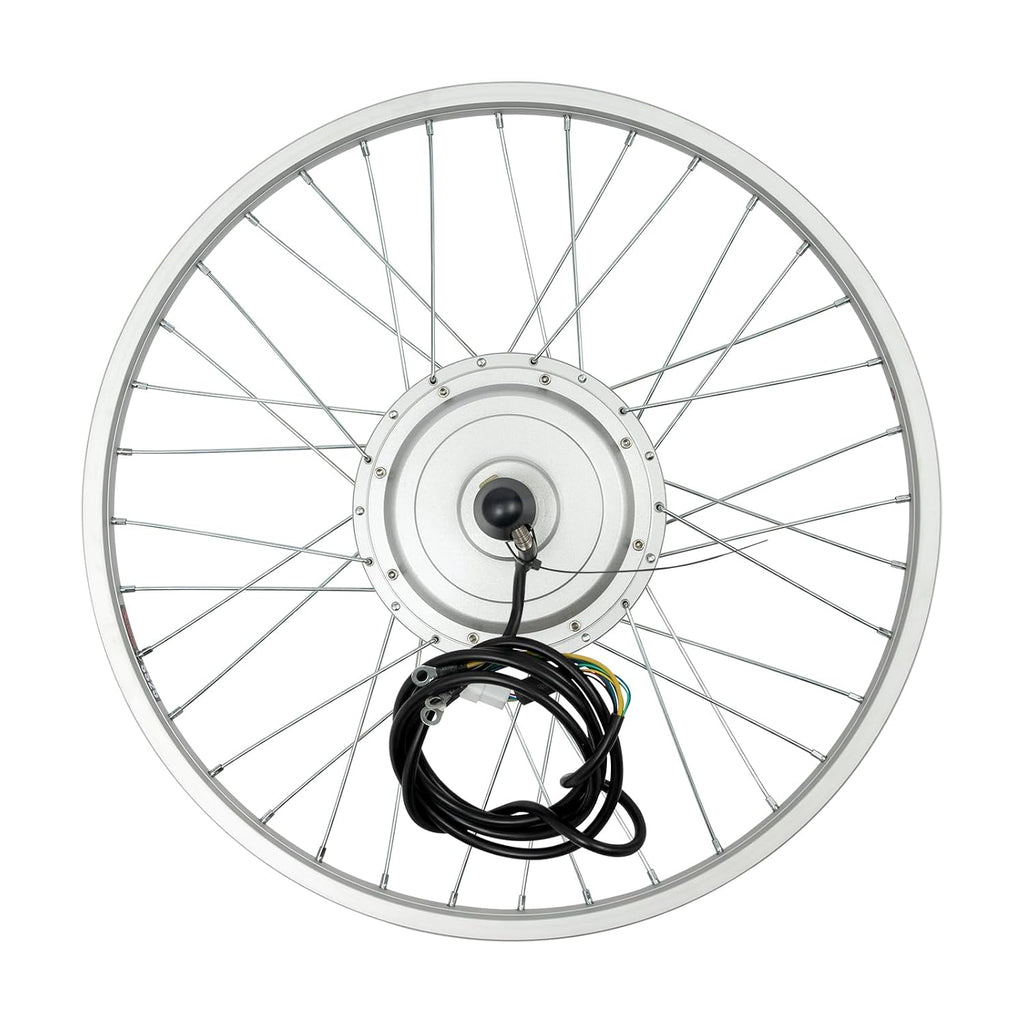 750W Electric Bike Conversion Kit – Front Wheel Brushless Hub Motor, 36V 26.72 MPH, for 24 Inch Bicycles, with Thumb Throttle, Controller & Brakes – DIY E-Bike Upgrade