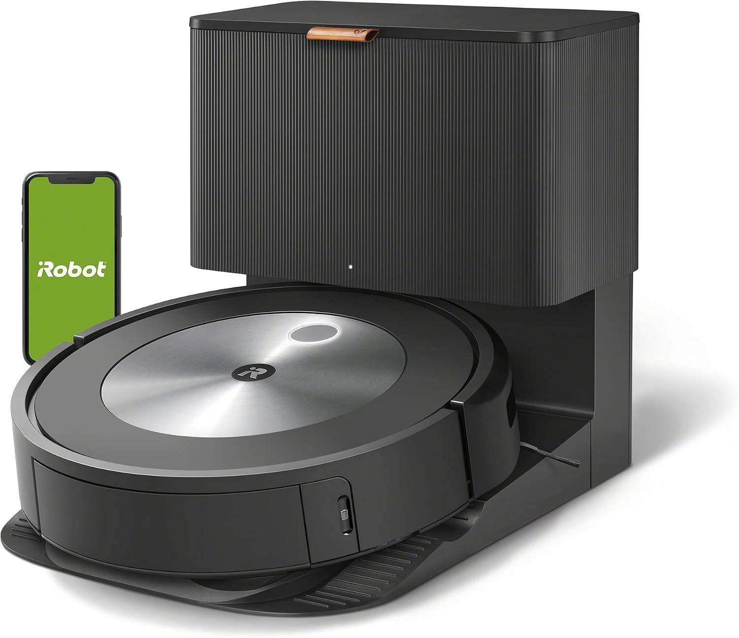 iRobot Roomba j7+ (7550) Self-Emptying Robot Vacuum – Identifies and avoids obstacles like pet waste & cords, Empties itself for 60 days, Smart Mapping, Works with Alexa, Ideal for Pet Hair (Renewed)