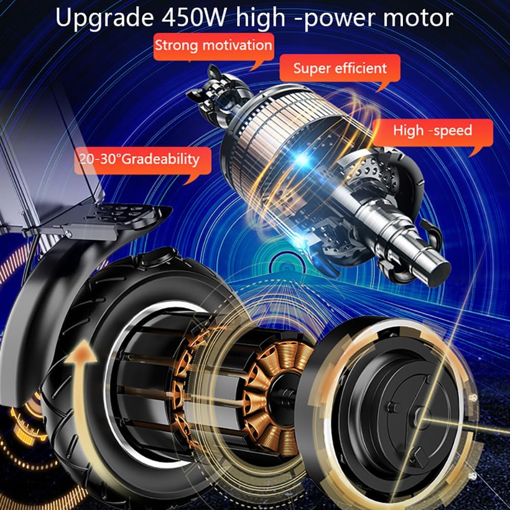 3 Wheel Electric Scooter for Adults,Folding Three Wheeled Electric Vehicle,Simple and Convenient to use,Foldable with seat Mobility Scooters for Seniors,Used for Commute and Travel