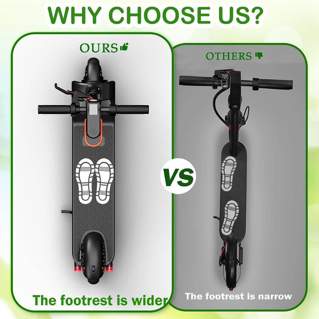 UrbanFish Electric Scooter, 350W/500W, 8.5' Tires, 21 Miles Range, 16/19 Mph, Folding E-Scooter with Dual Braking，APP Control