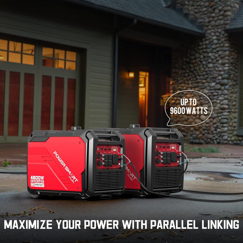 PowerSmart 4800W Portable Inverter Generator, Remote/Electric Start, Gas Powered, Quiet & Parallel Ready, RV Ready with 30A Outlet, EPA & CARB Compliant for Home Backup, Camping,Portable Power Station