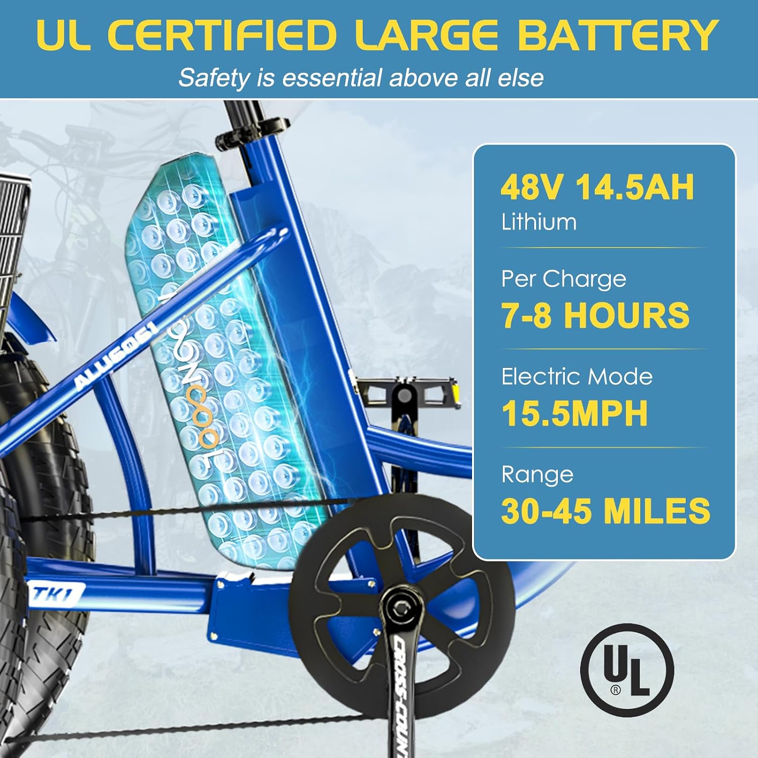 NAIZEA Electric Tricycle for Adults - 20' x 4' Fat Tire Electric Trike, 48V 500W Ebike, 3 Wheel Electric Bikes with Removable Battery, Aluminum Frame & Large Basket