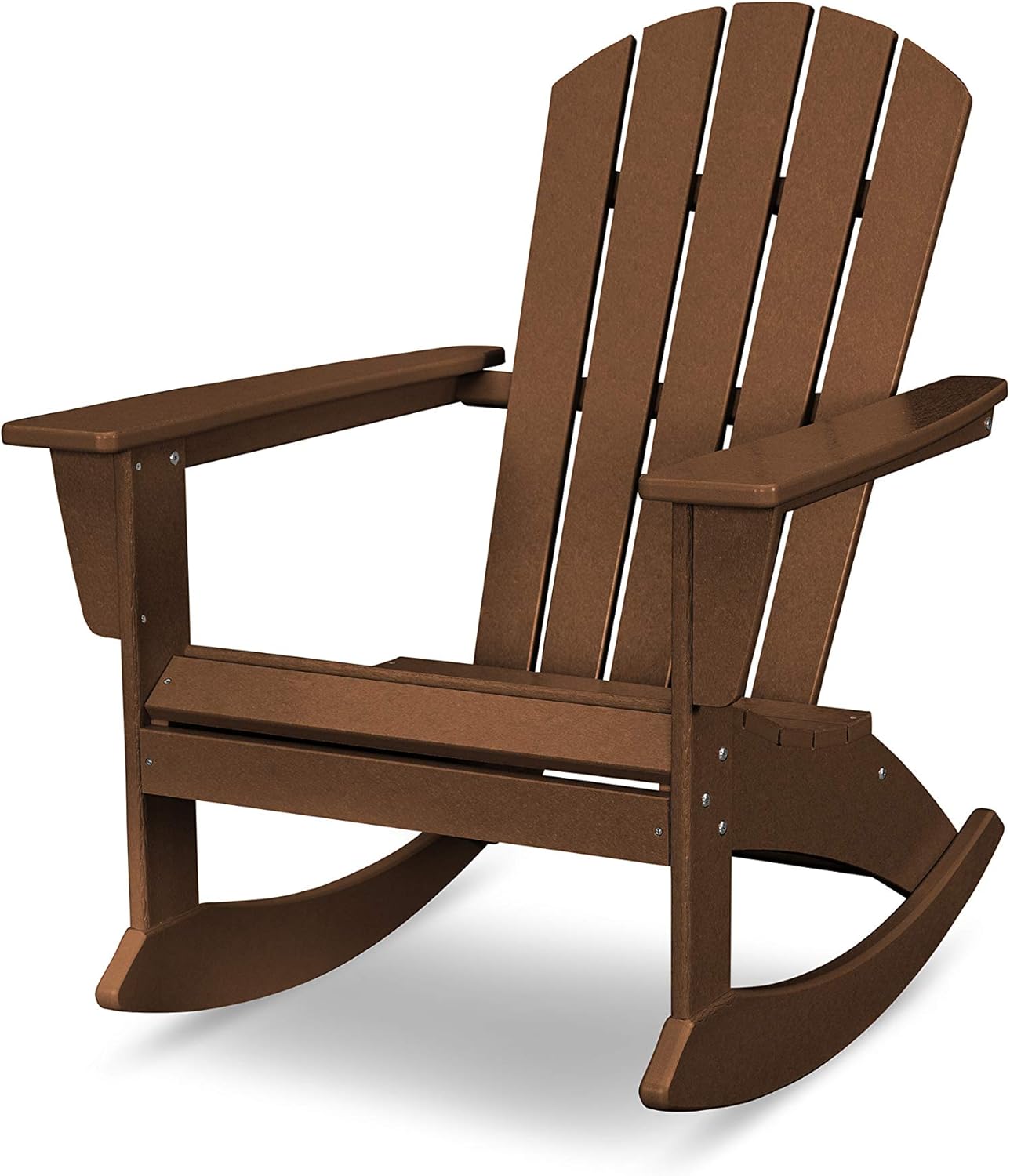 POLYWOOD® Nautical Adirondack Rocking Chair in Teak