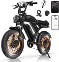 Movcan V30/V30Max/V30ProMax Electric Bike for Adults, 1000W/1500W/3000W, 28/32/37.5MPH, 48V 15.6/31.2/40AH Battery, Max Range 120Mile Electric Dirt Bike, 20' Fat Tire, 7-Speed Electric Mountain Bike