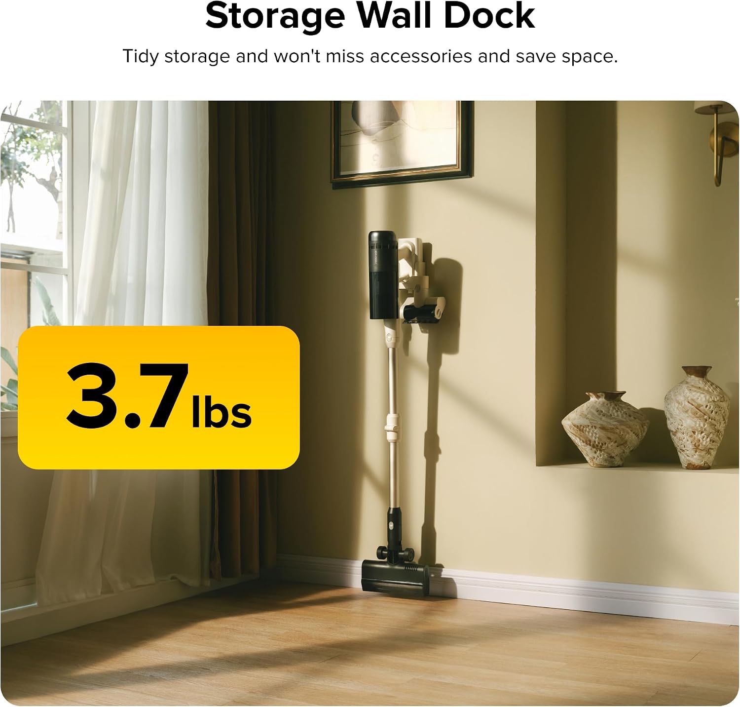 roborock H60 Pro Cordless Stick Vacuum Cleaner, 170AW Suction Power, 80-Min Runtime, 90° Bendable Tube, Dust-Detecting LED, Anti-Tangle Vacuum Cleaner for Home, Carpets, Hard Floors & Pet Hair