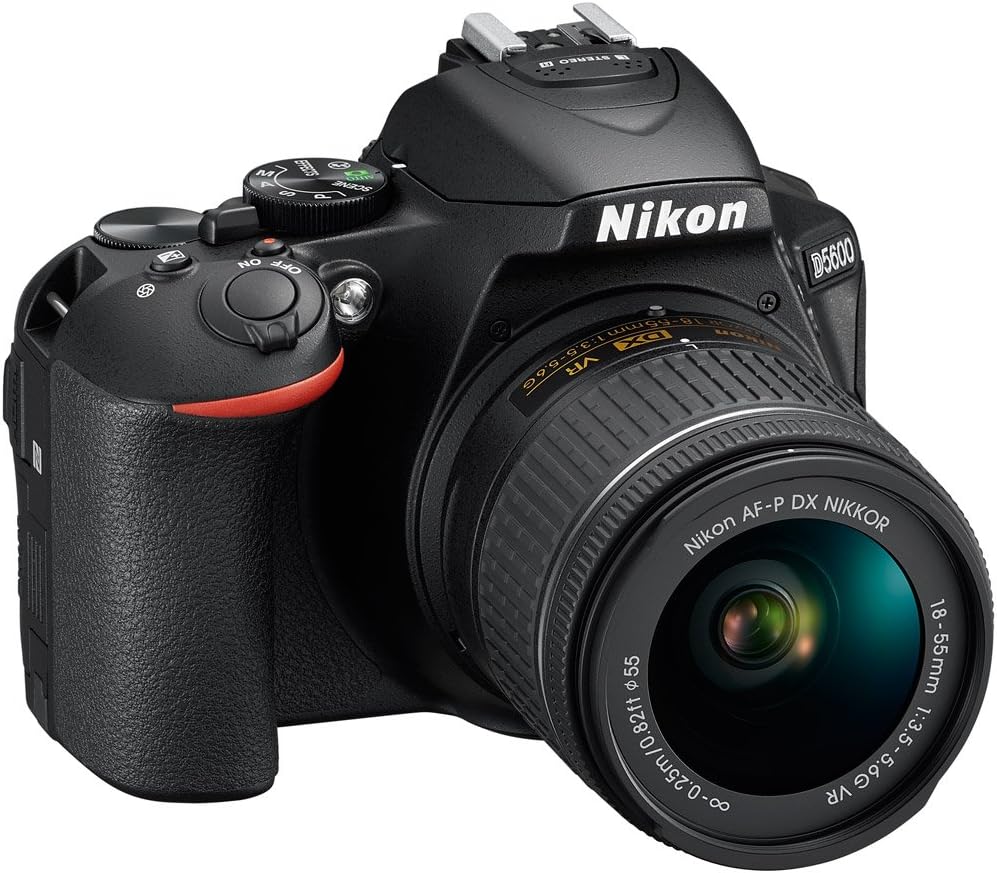 Nikon D5600 24.2MP DX-Format Digital SLR Camera with AF-P 18-55mm f/3.5-5.6G VR Lens Kit Bundle with 32GB Memory Card, Bag, Flash, Filter Kit and Accessories (11 Items)