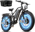 2026 Dual Motor Electric Bike for Adults AWD 5000W/3000W Peak 40 MPH/30 MPH E Dirt Bike, 52V/48V Removable Battery 65/80/150 Miles Max Long Range with Full Suspension 26' Fat Tires Mountain Bike