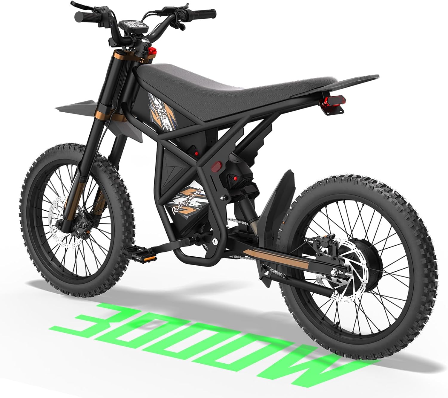 Bootime GT73 PRO/ GT73 Electric Dirt Bike for Adults Teens - 3000W/ 2500W Motor 50/37 MPH High-Speed, 25' Fat Tires & Dual Removable Battery(60V/48V) | All-Terrain Off-Road eBike for Snow, Sand